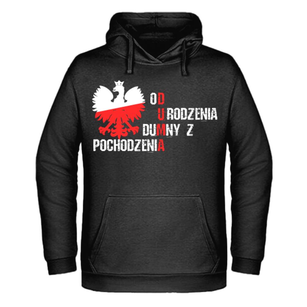 Od urodzenia dumny z pochodzenia bluza męska z kapturem