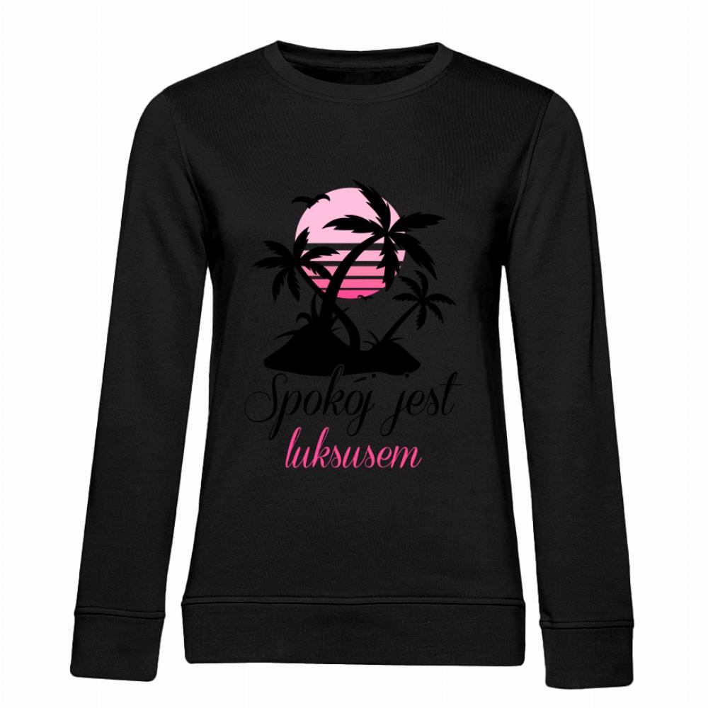 Oddycham luksusem bluza damska bez kaptura kolor miętowo zielony