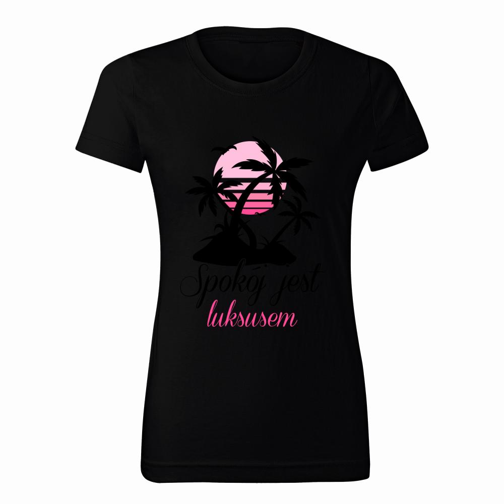 Oddycham luksusem koszulka damska kolor zielony