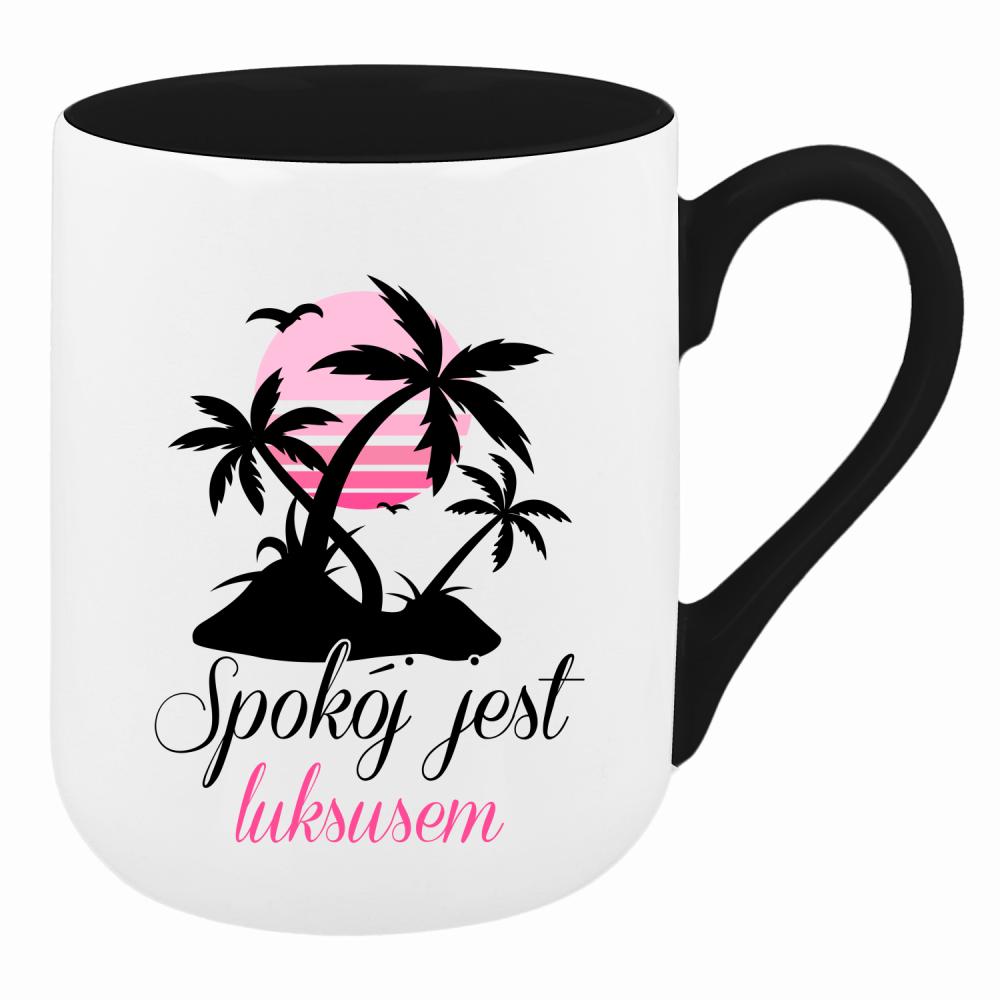 Oddycham luksusem kubek coffee kolor różowy