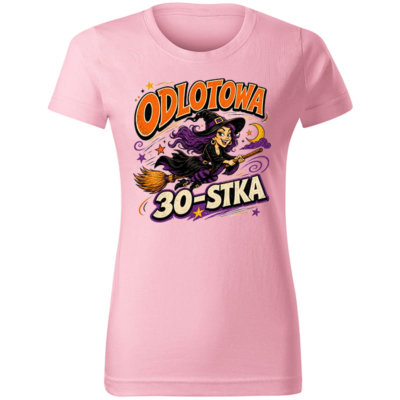 Odlotowa 30-stka koszulka damska kolor koszulka różowa