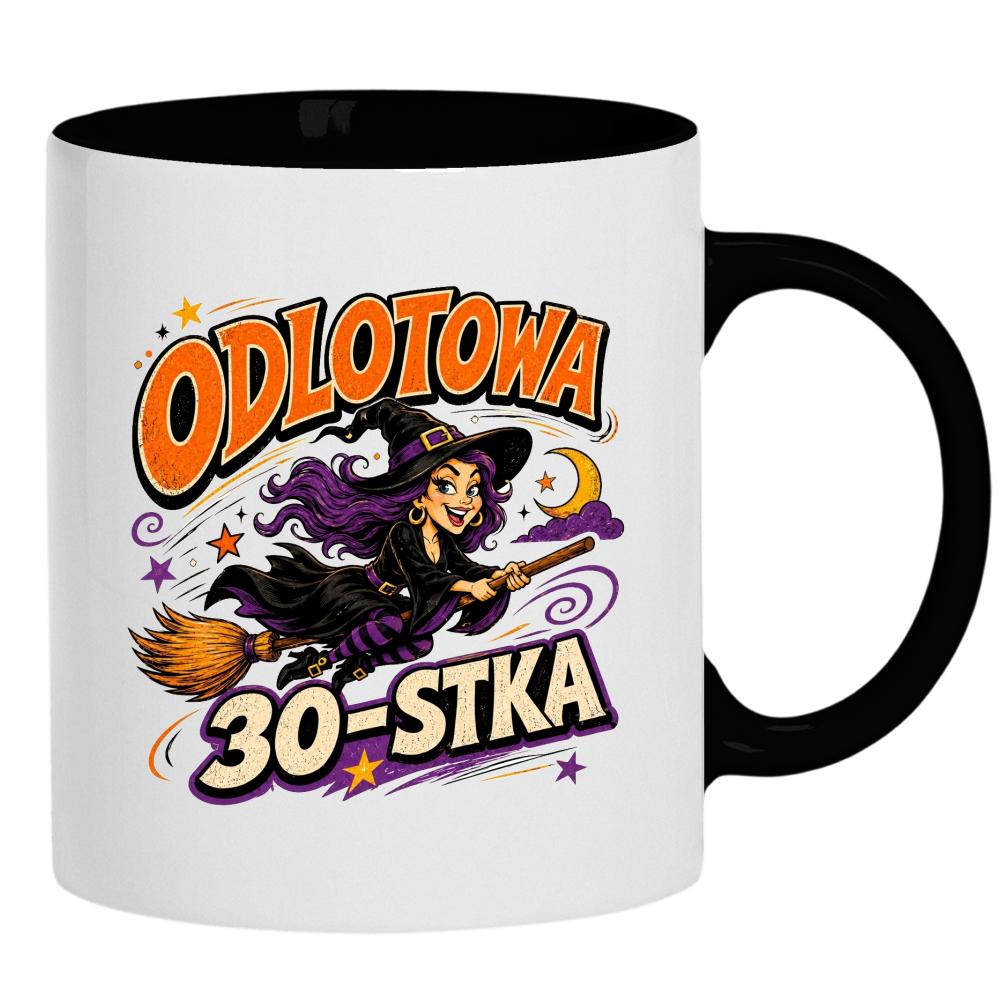 Odlotowa 30-stka kubek ucho kolor kolor czarnyy