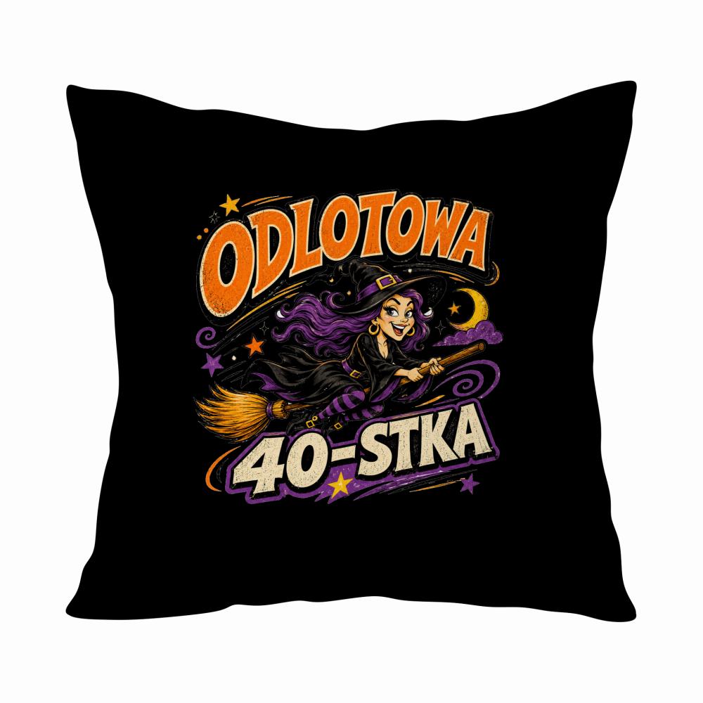 Odlotowa 40-stka poduszka kolor kremowy