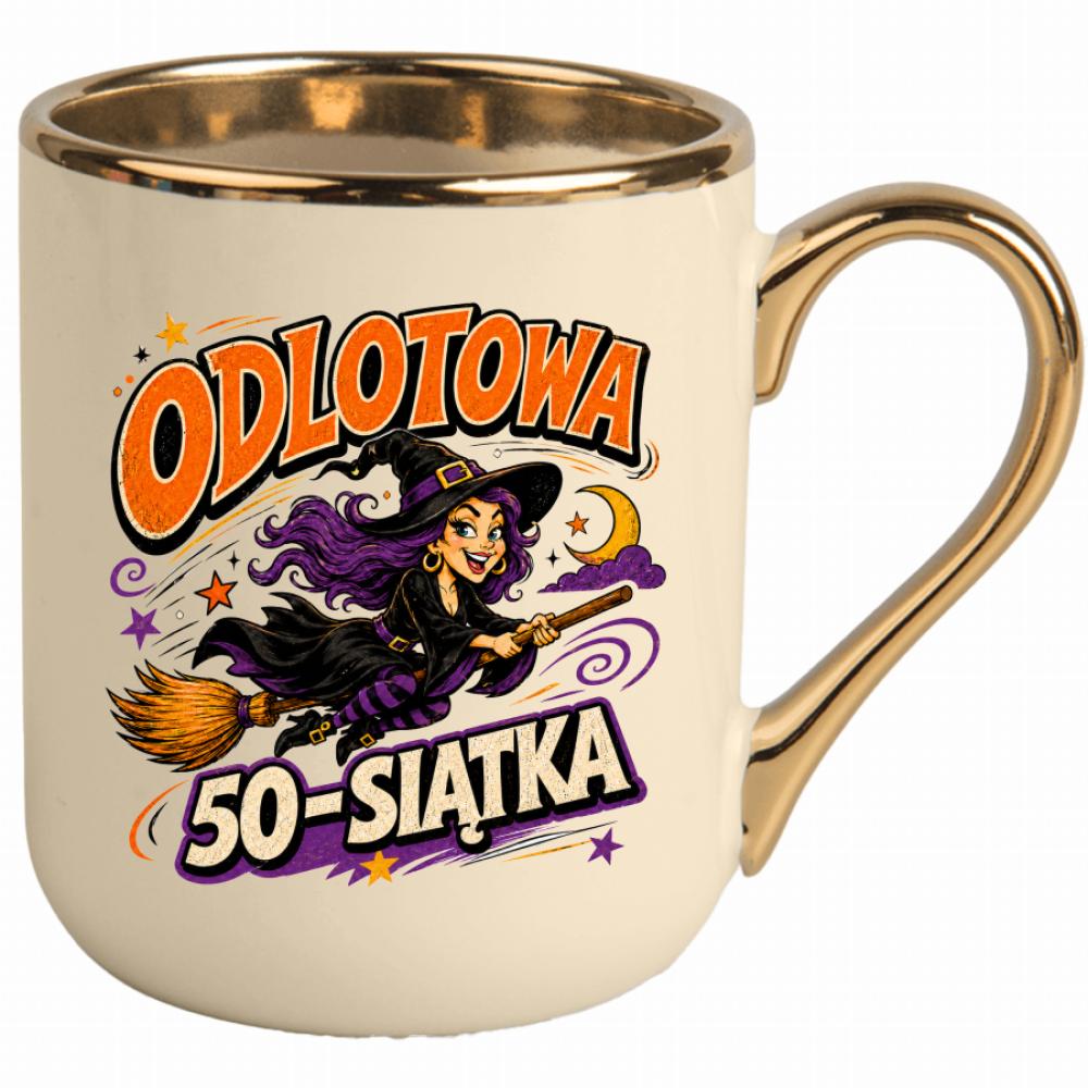Odlotowa 50-stka kubek elegant kremowy