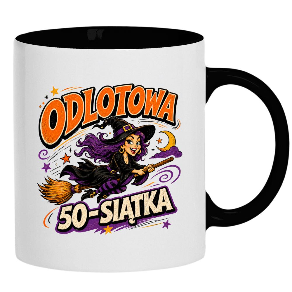 Odlotowa 50-stka kubek ucho kolor kolor czarnyy