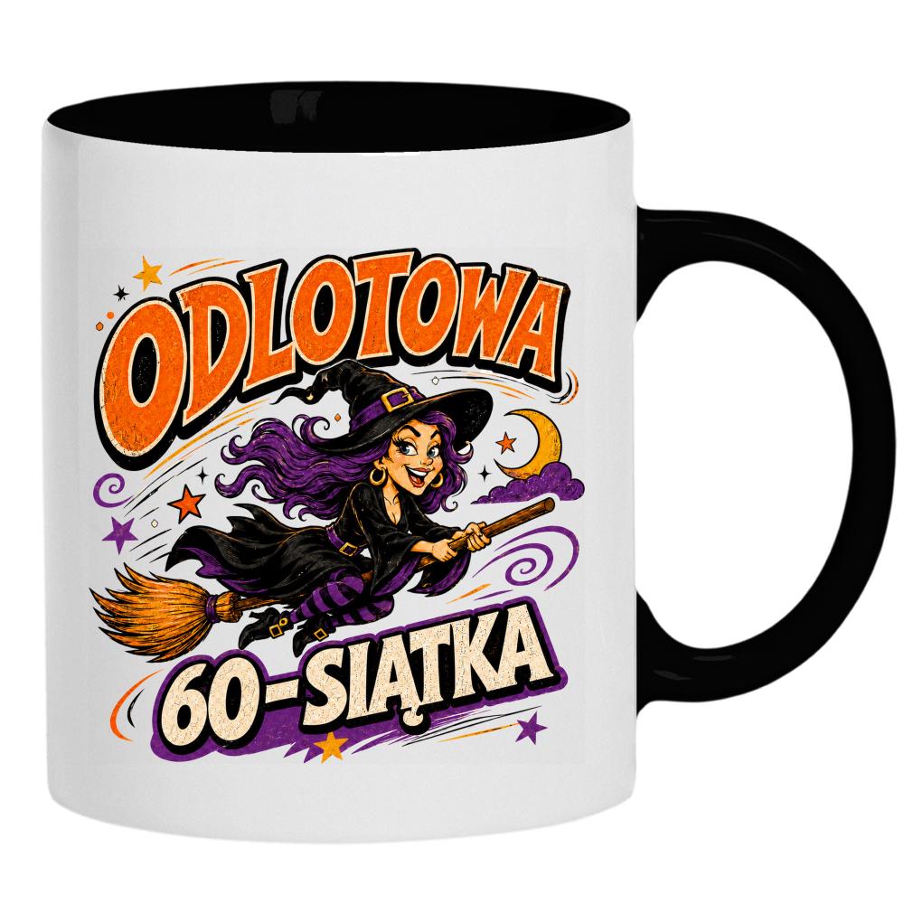 Odlotowa 60-siątka kubek ucho kolor kolor czarnyy