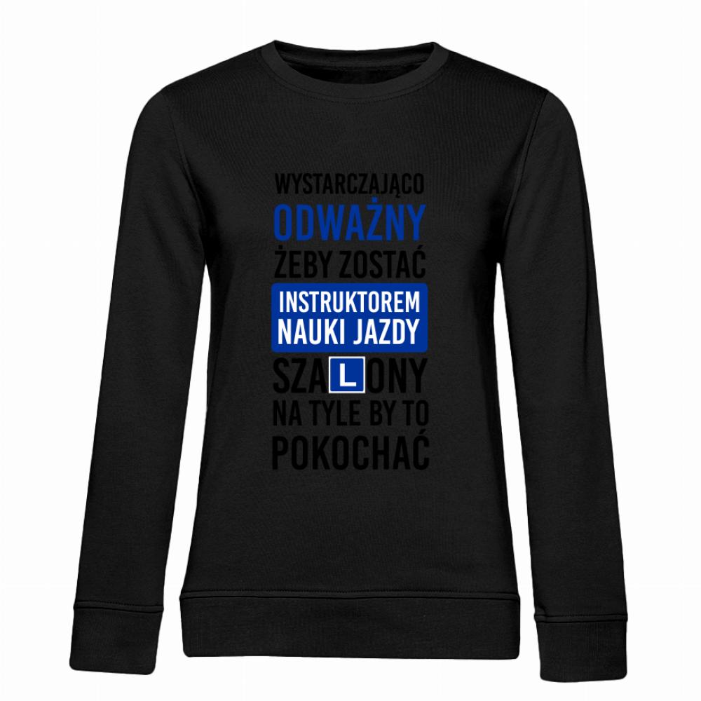 Odważny Instruktor Jazdy bluza damska bez kaptura kolor czarnyy