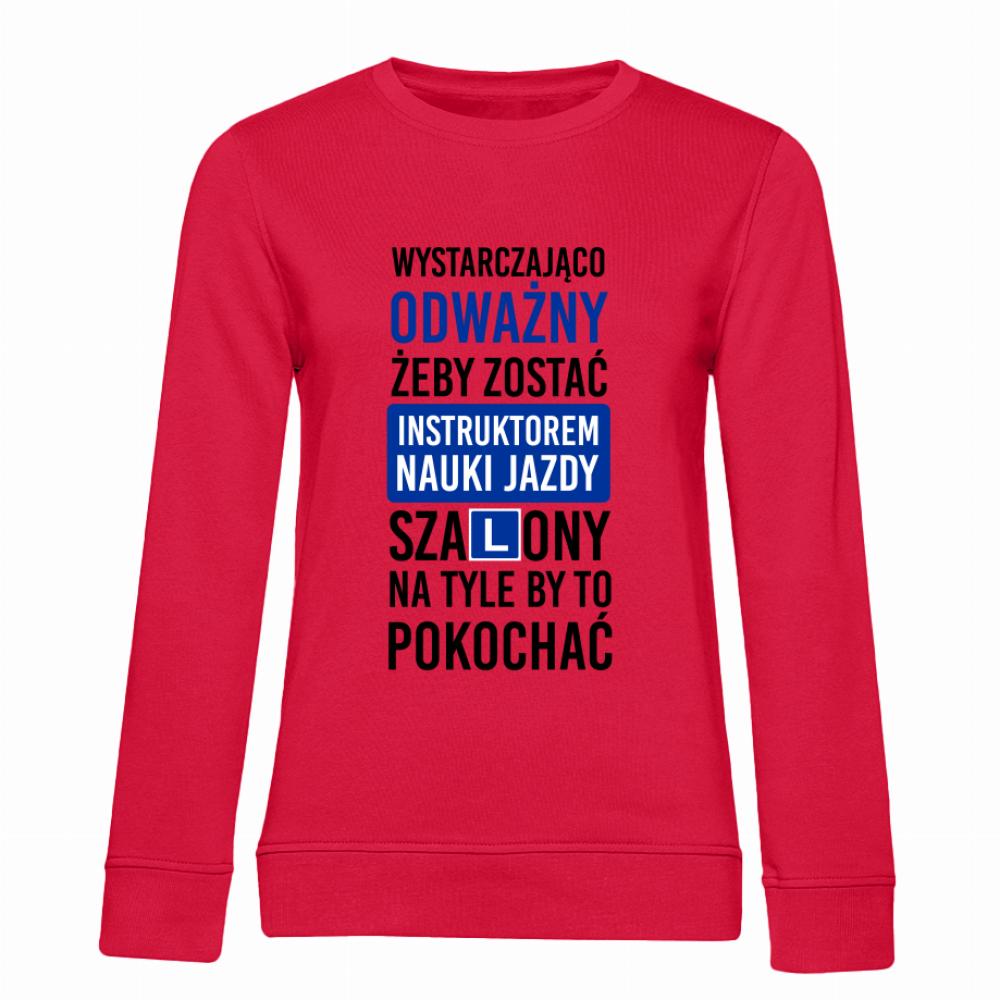 Odważny Instruktor Jazdy bluza damska bez kaptura kolor czerwony