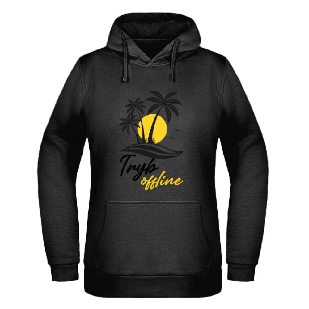 Offline bluza damska z kapturem kolor red