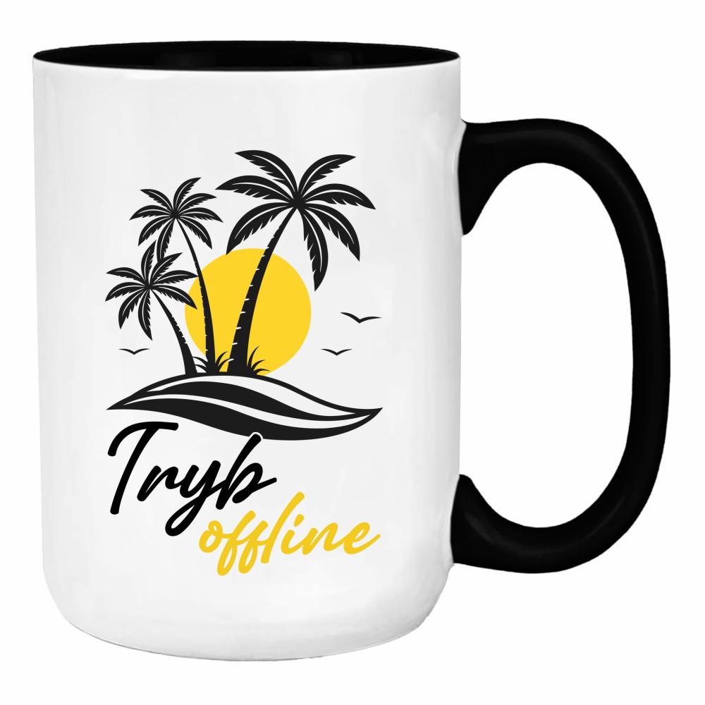 Offline duży kubek ucho kolor kolor czerwony latte