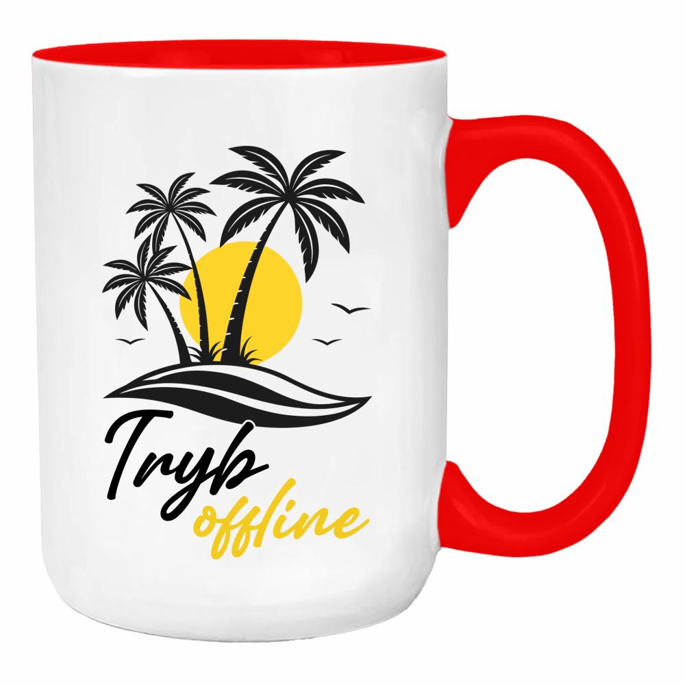 Offline duży kubek ucho kolor kolor red