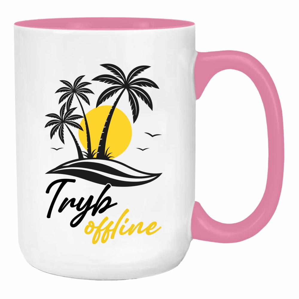 Offline duży kubek ucho kolor kolor różowy