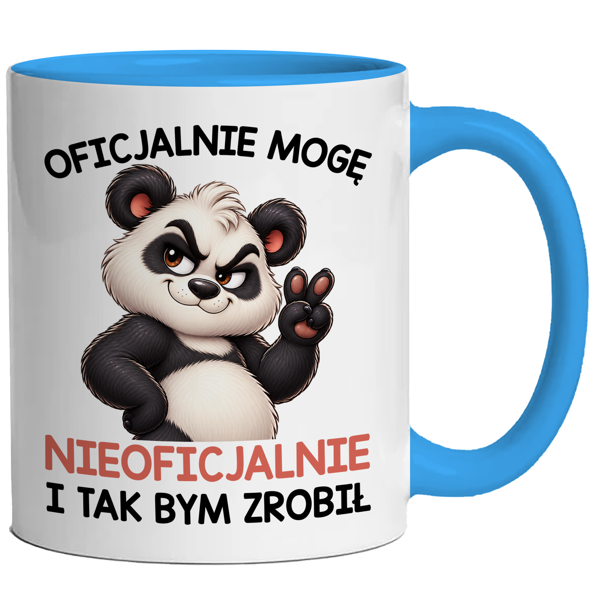 Oficjalnie mogę, nieoficjalnie i tak bym zrobił kubek ucho kolor kolor jasnoniebieski