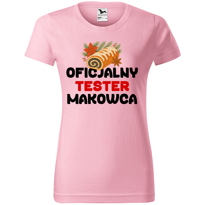 Oficjalny Tester Makowca koszulka damska kolor koszulka różowa