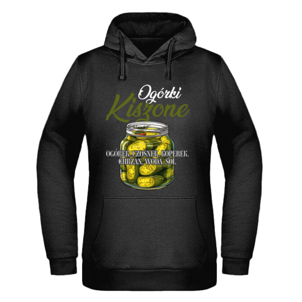 Ogórki kiszone 2 bluza damska z kapturem