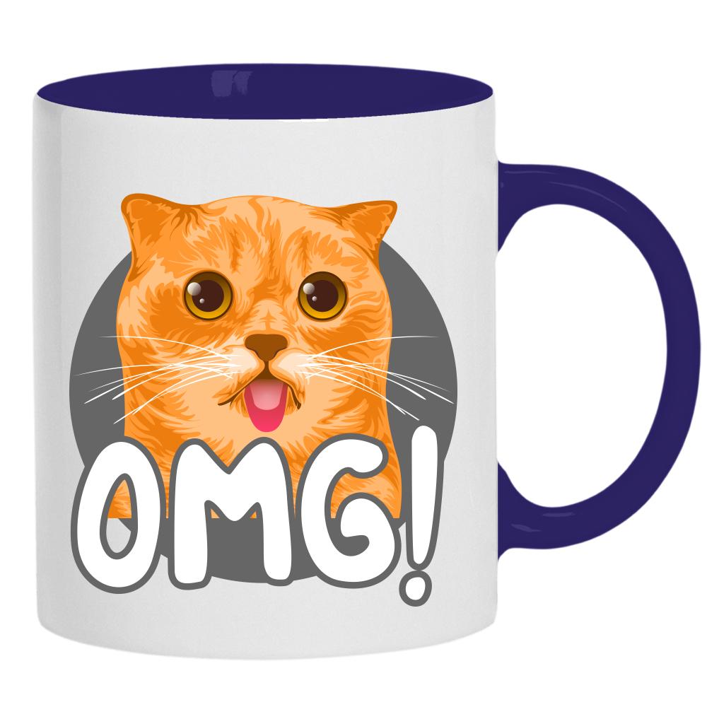 OMG! kubek ucho kolor kolor navy