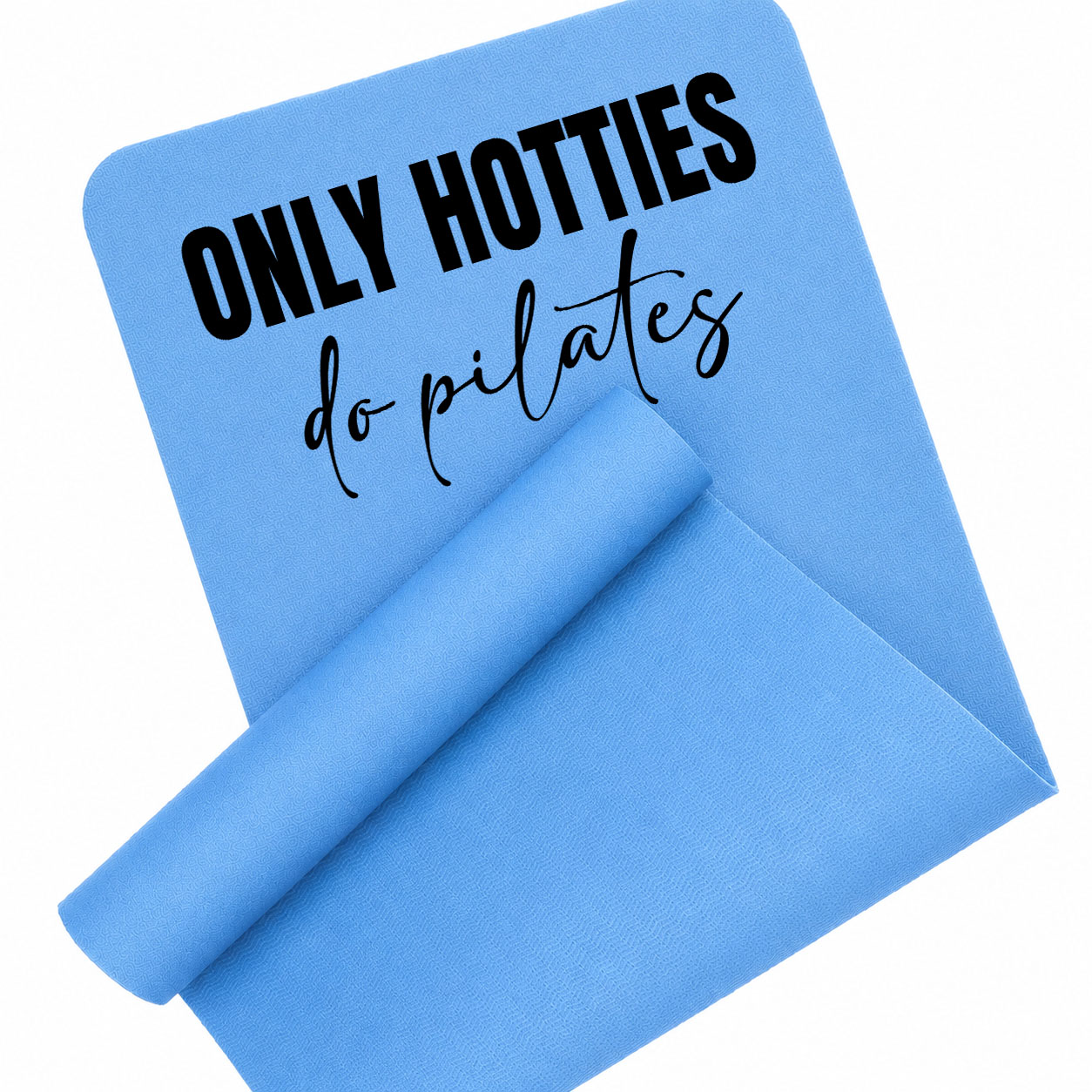 Only hotties do pilates 2 mata piankowa do ćwiczeń kolor błękitny mata