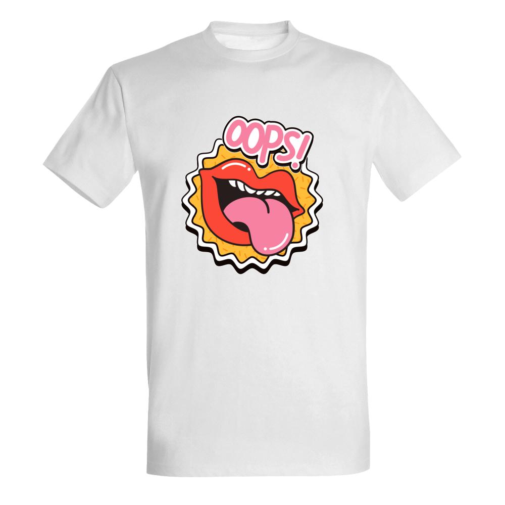 OOPS koszulka męska kolor biały
