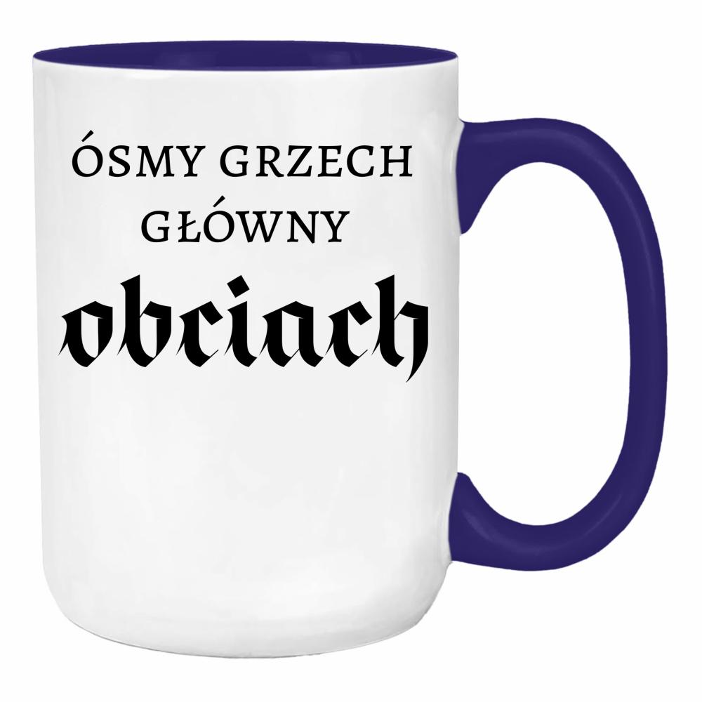 Ósmy grzech główny: obciach duży kubek ucho kolor kolor navy