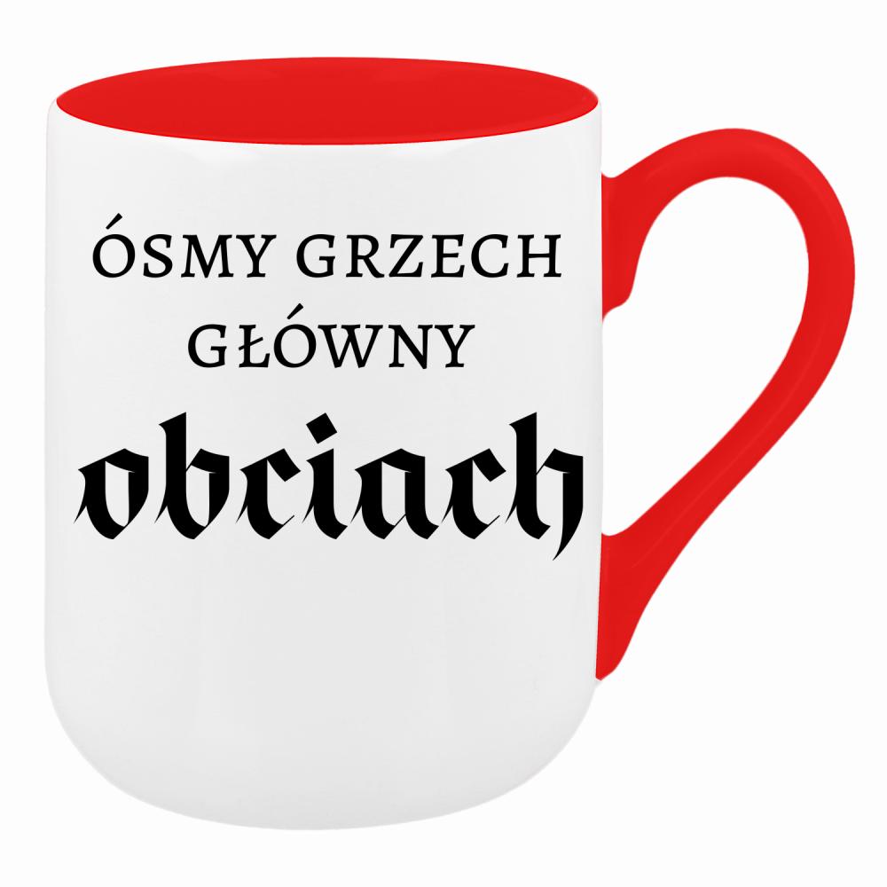 Ósmy grzech główny: obciach kubek coffee kolor czerwony latte