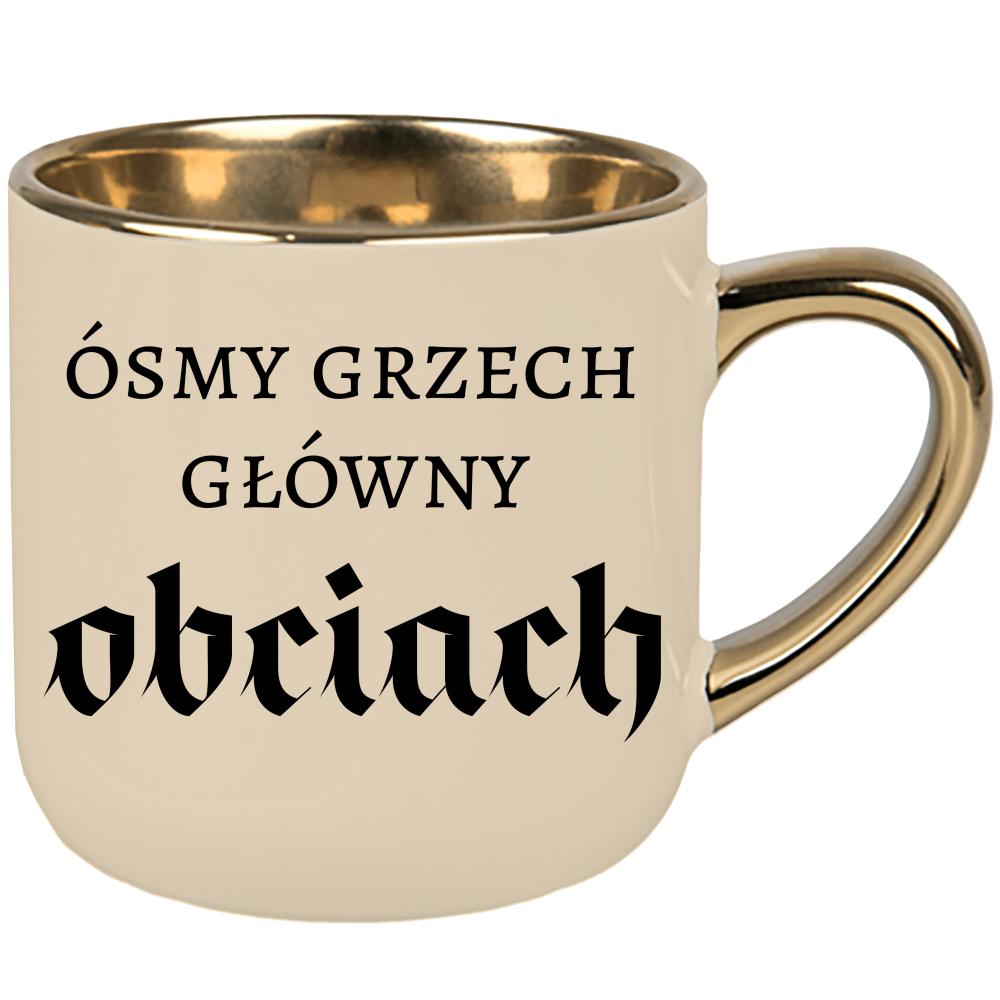 Ósmy grzech główny: obciach kubek elegant duży kolor kremowy