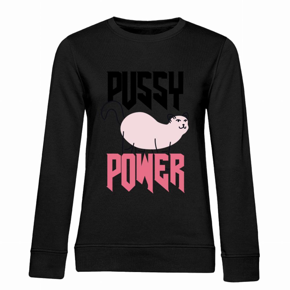 P*SSY POWER bluza damska bez kaptura kolor żółty