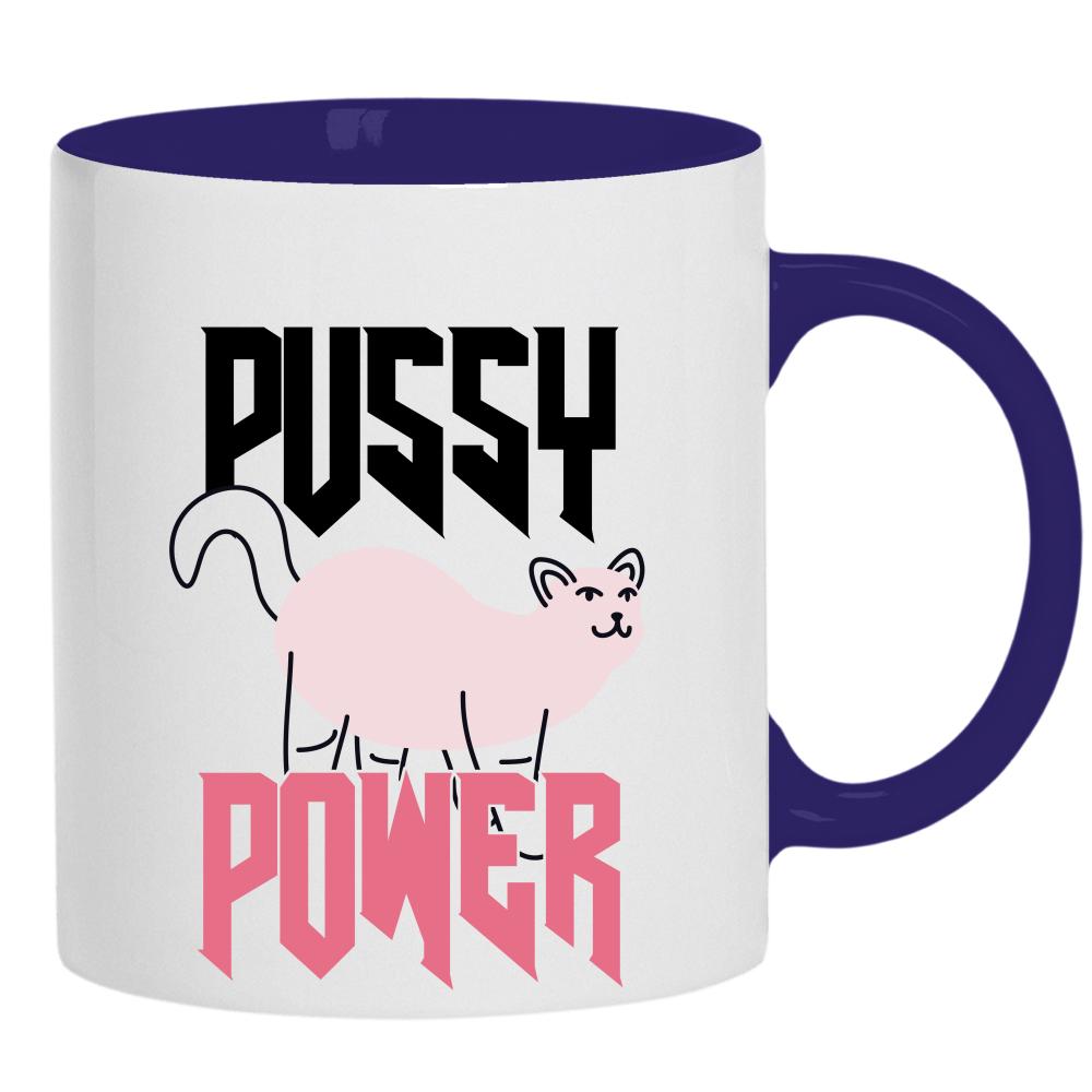 P*SSY POWER kubek ucho kolor kolor navy