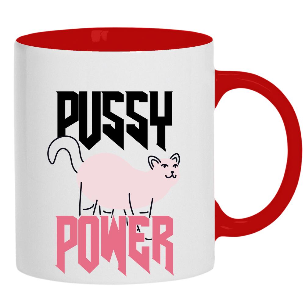 P*SSY POWER kubek ucho kolor kolor pink