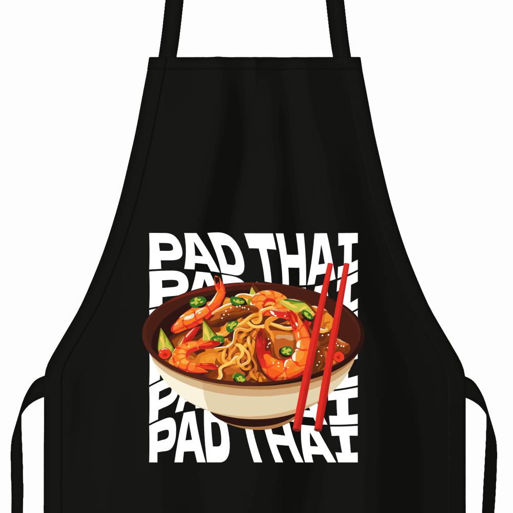 Pad Thai fartuch kolor czerwony