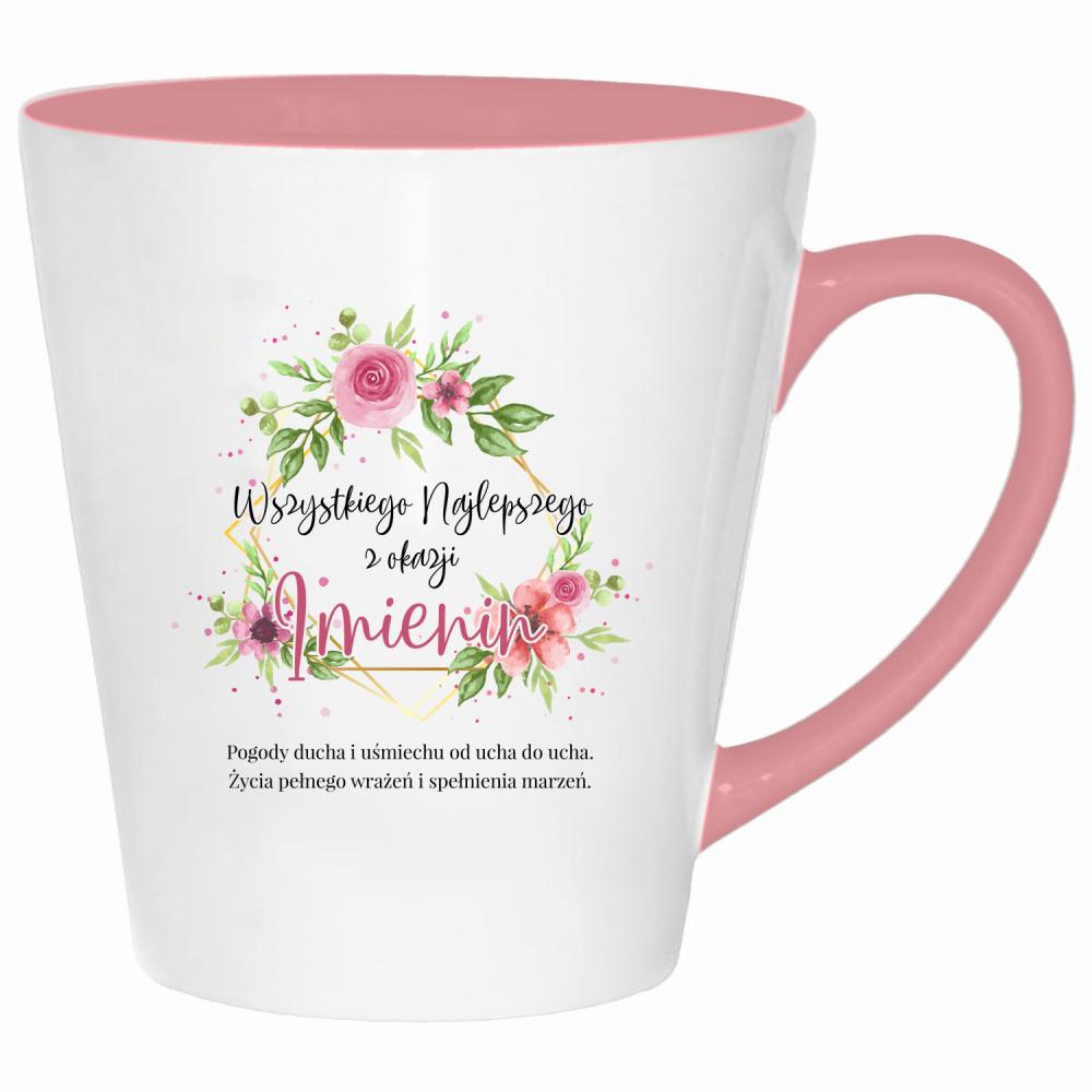 Pamiętam i życzę Ci wszystkiego najlepszego kubek latte kolor pink