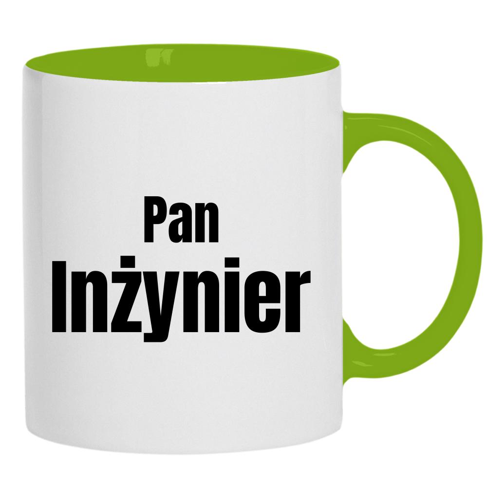 Pan Inżynier kubek ucho kolor kolor zielony
