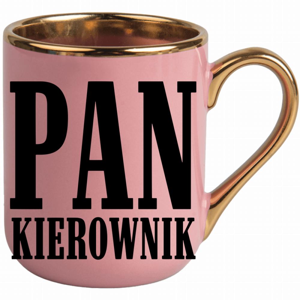 PAN KIEROWNIK – brzmi dumnie, prawda? kubek elegant różowy kolor czerwony latte