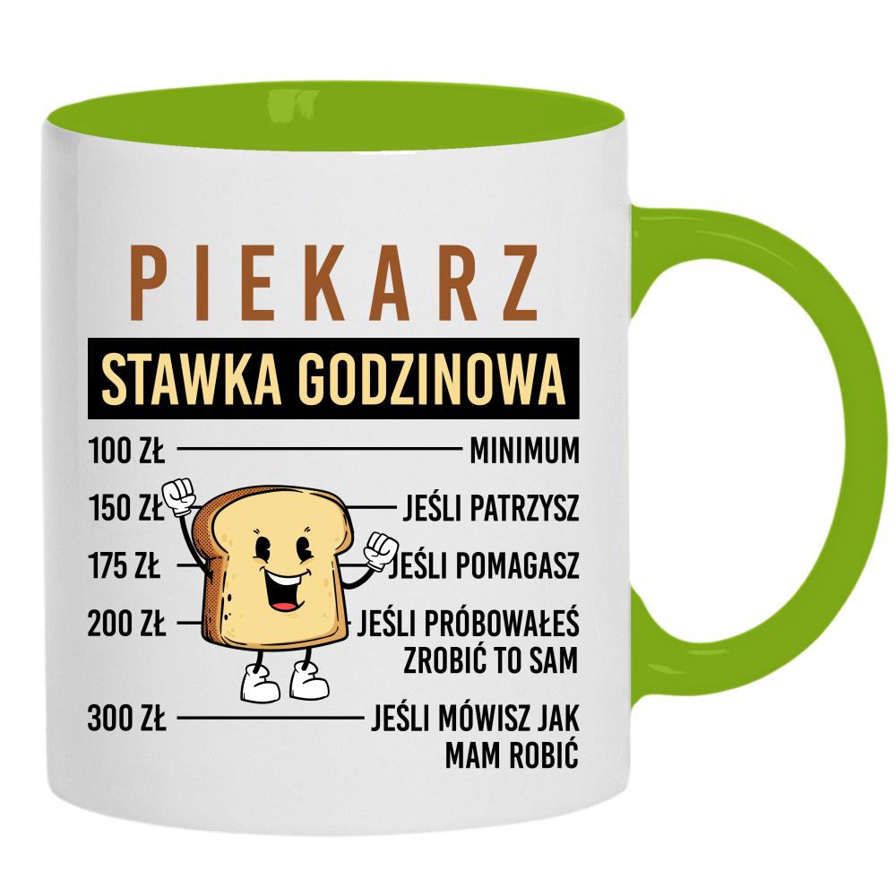 PIEKARZ – STAWKA GODZINOWA kubek ucho kolor kolor zielony