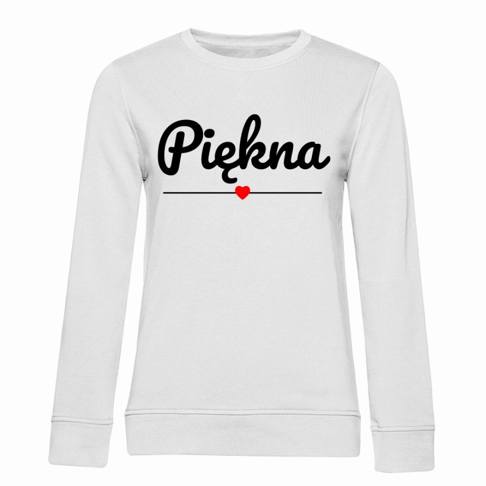 Piękna Love bluza damska bez kaptura