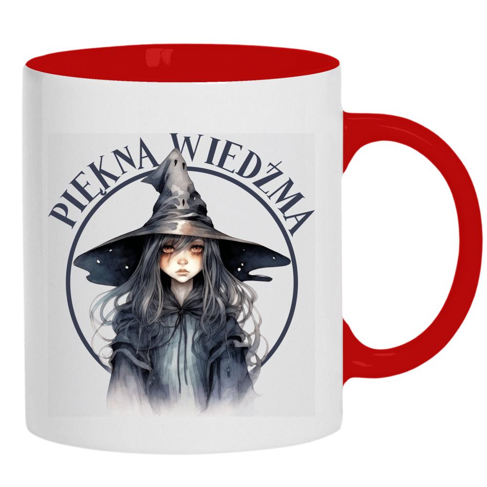 Piękna wiedźma bo magia też może mieć styl kubek ucho kolor
