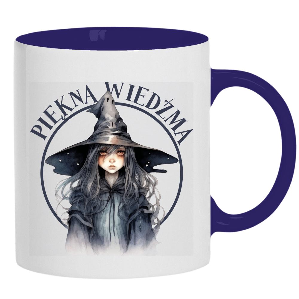 Piękna wiedźma bo magia też może mieć styl kubek ucho kolor kolor navy