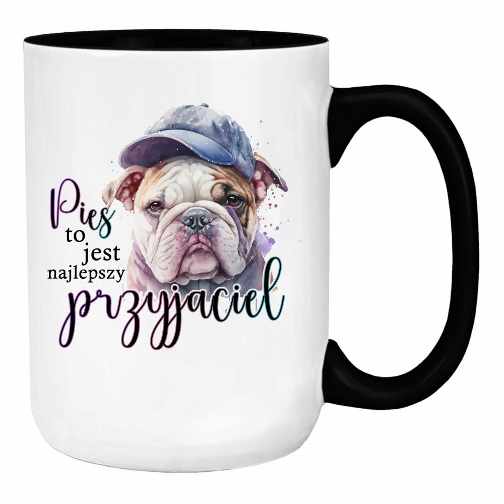 Pies to najlepszy przyjaciel duży kubek ucho kolor