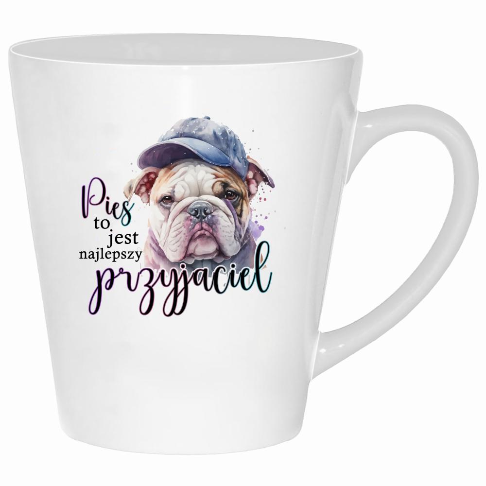 Pies to najlepszy przyjaciel kubek latte kolor biały