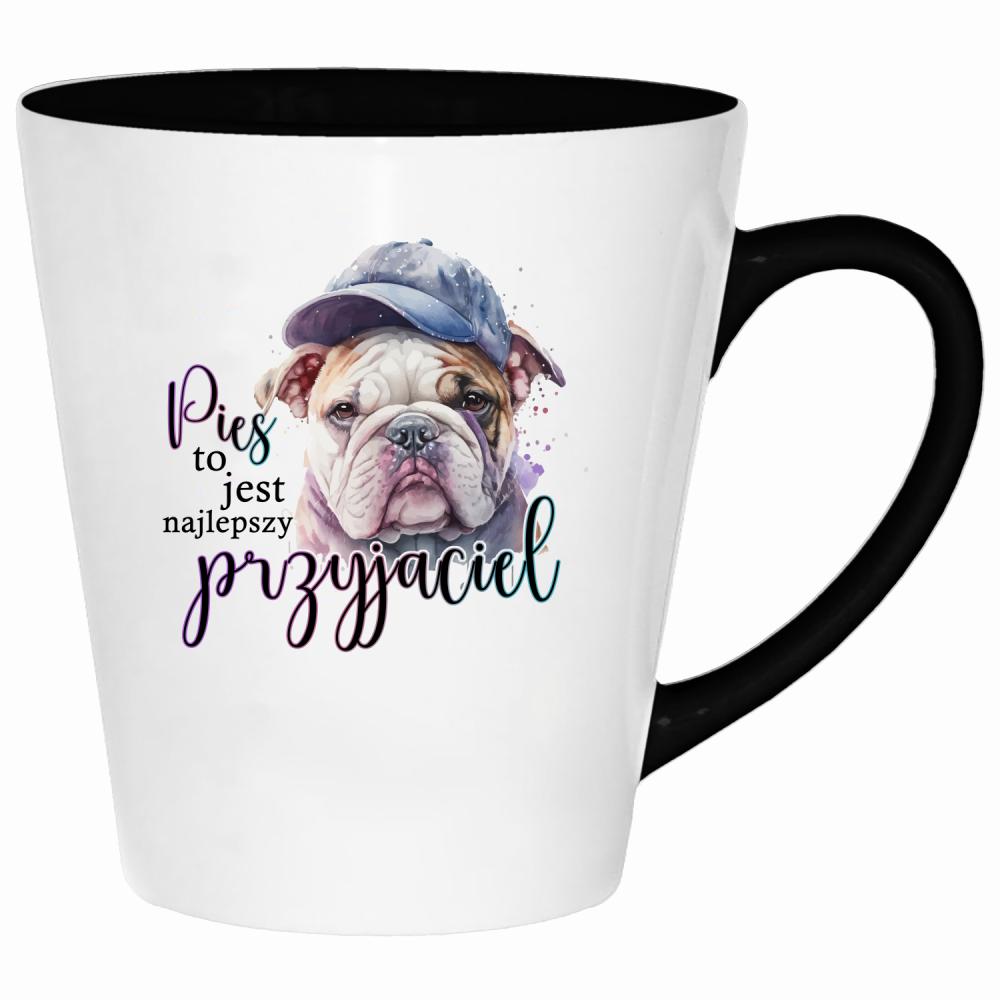 Pies to najlepszy przyjaciel kubek latte kolor czerwony