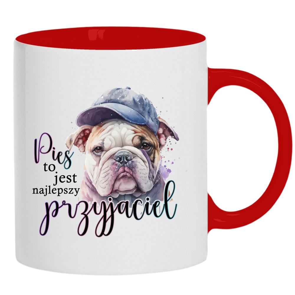 Pies to najlepszy przyjaciel kubek ucho kolor kolor pink