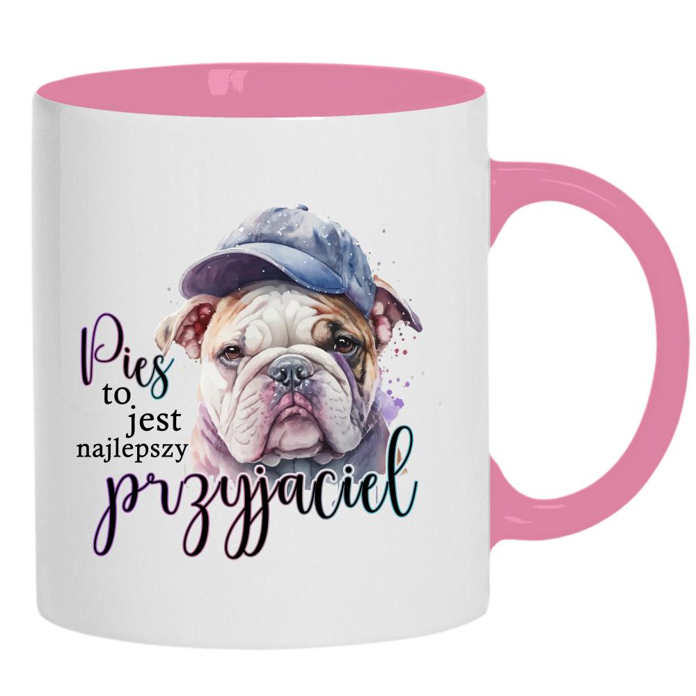 Pies to najlepszy przyjaciel kubek ucho kolor kolor różowy