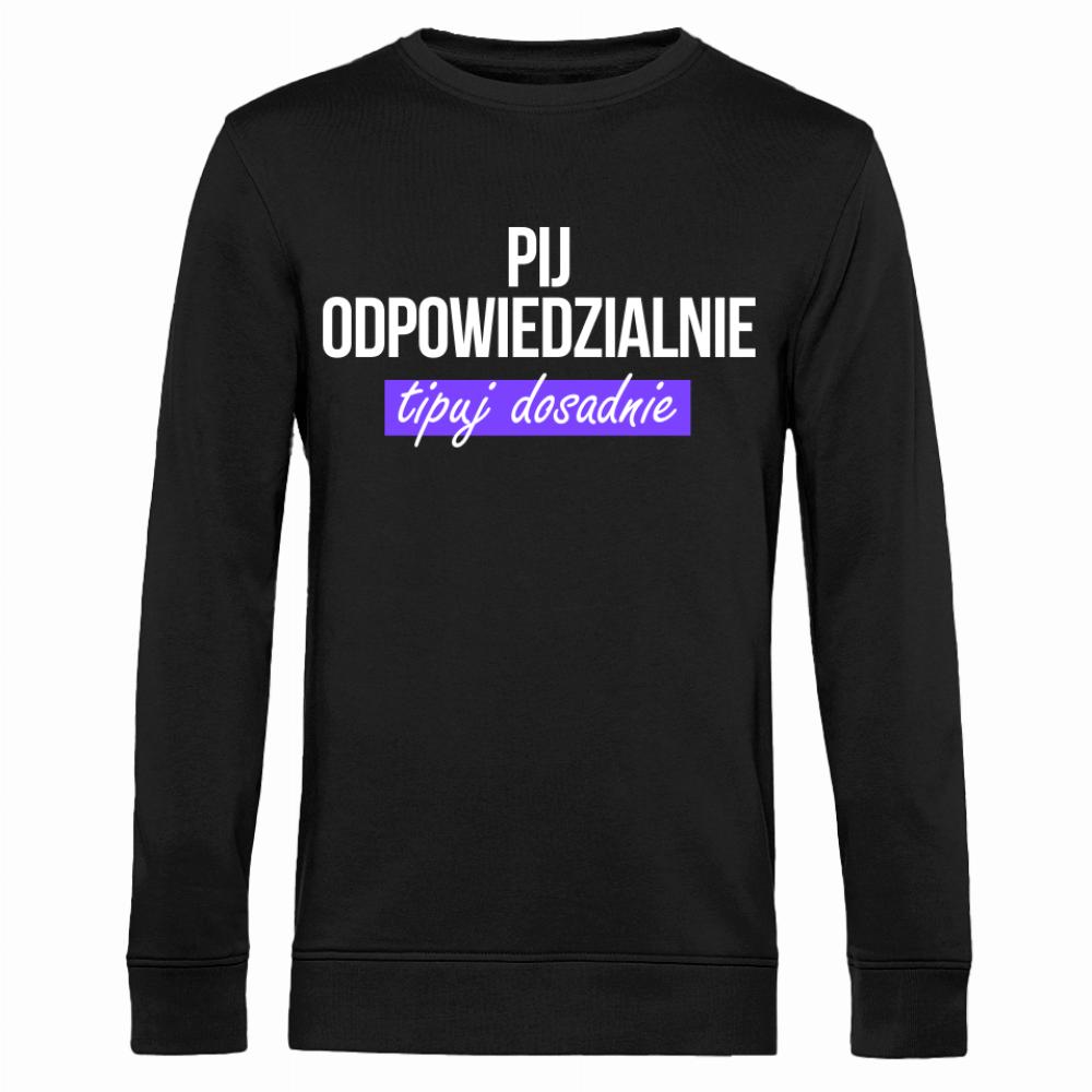 Pij Odpowiedzialnie  bluza męska bez kaptura
