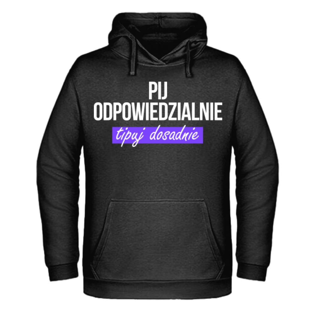 Pij Odpowiedzialnie  bluza męska z kapturem