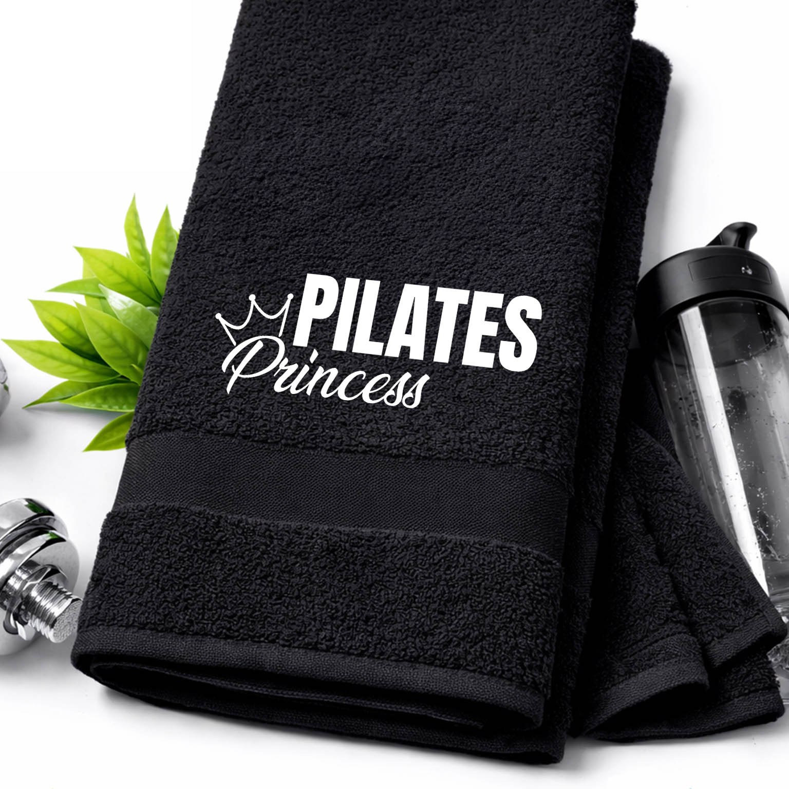 Pilates princess 2 ręcznik kolor czarny