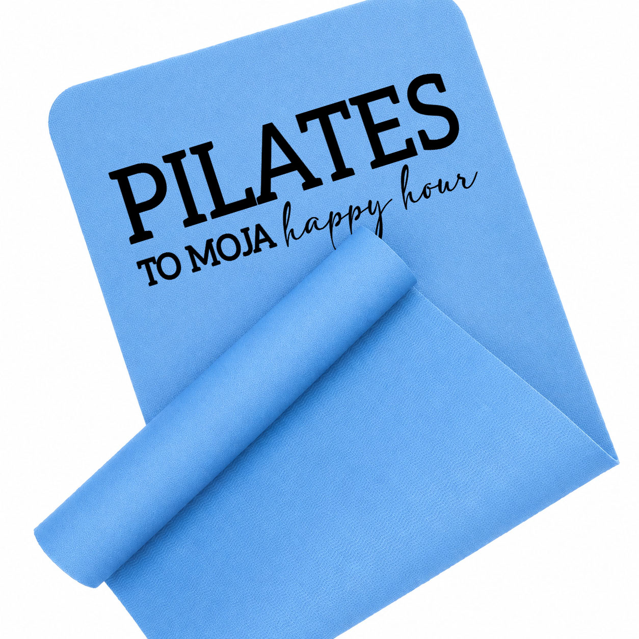 Pilates to moja happy hour 2 mata piankowa do ćwiczeń kolor błękitny mata