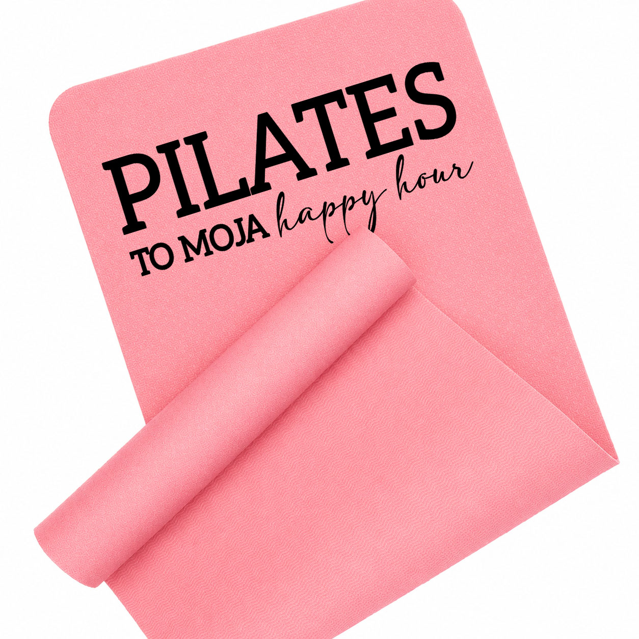 Pilates to moja happy hour 2 mata piankowa do ćwiczeń kolor różowy mata