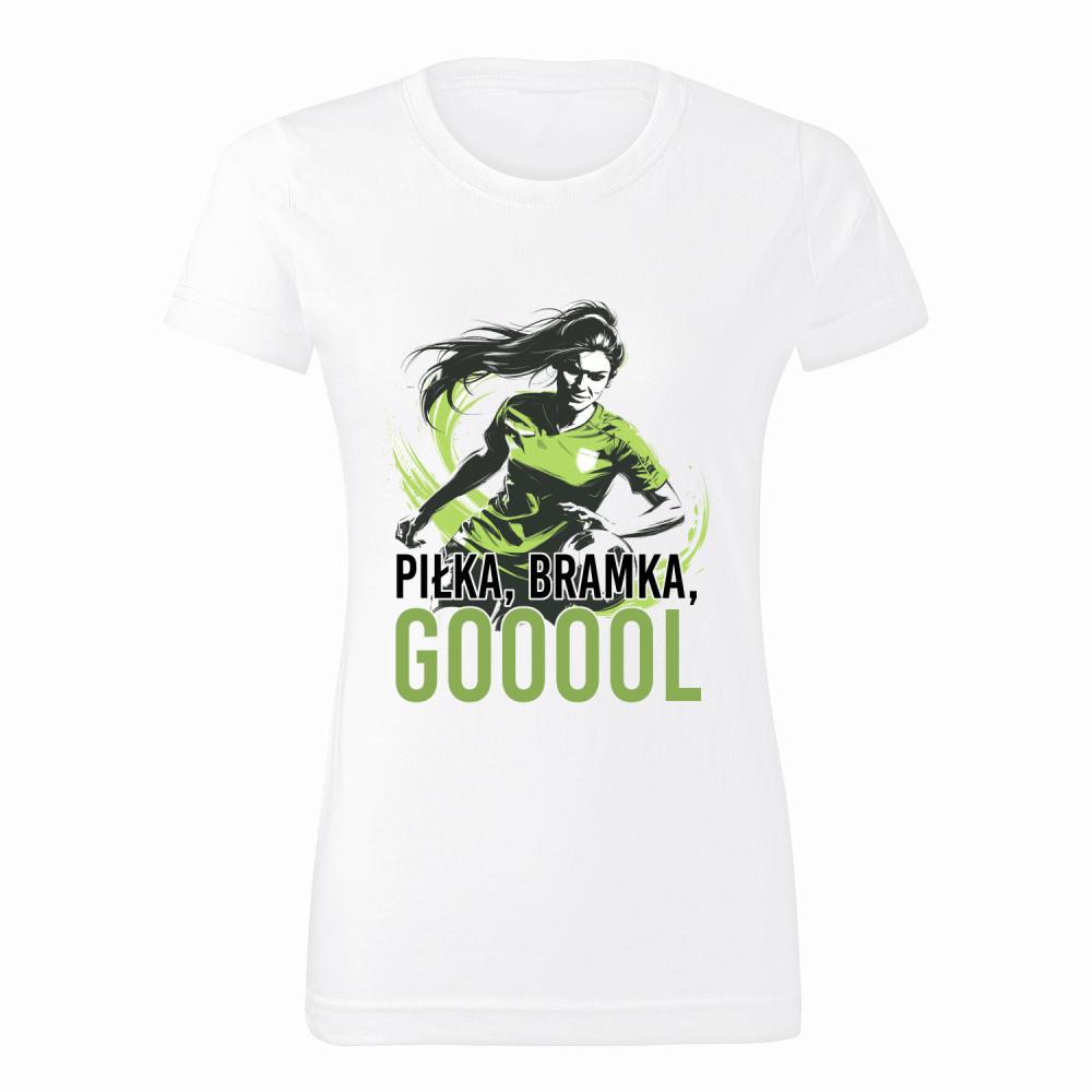 Piłka, bramka, goool koszulka damska