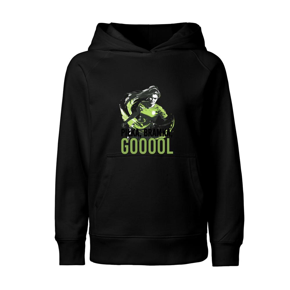 Piłka, bramka, goool bluza junior kolor żółty