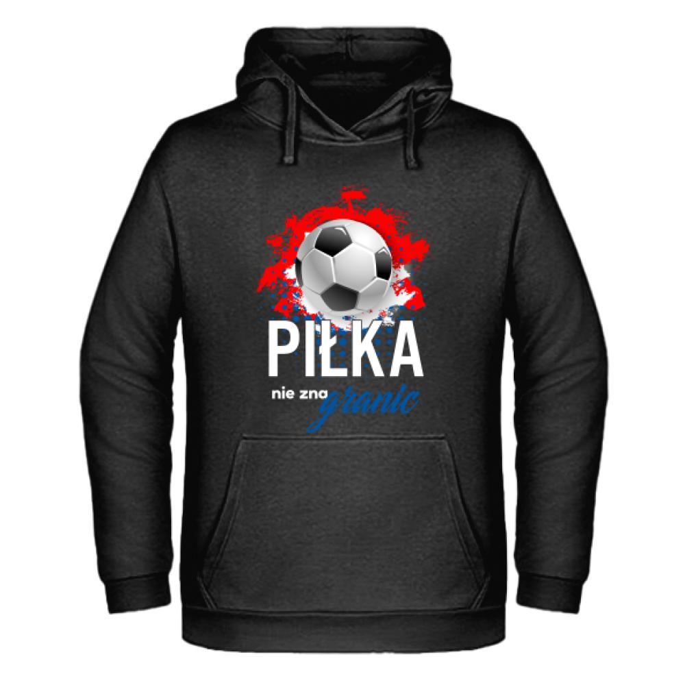 Piłka nie zna granic bluza męska z kapturem