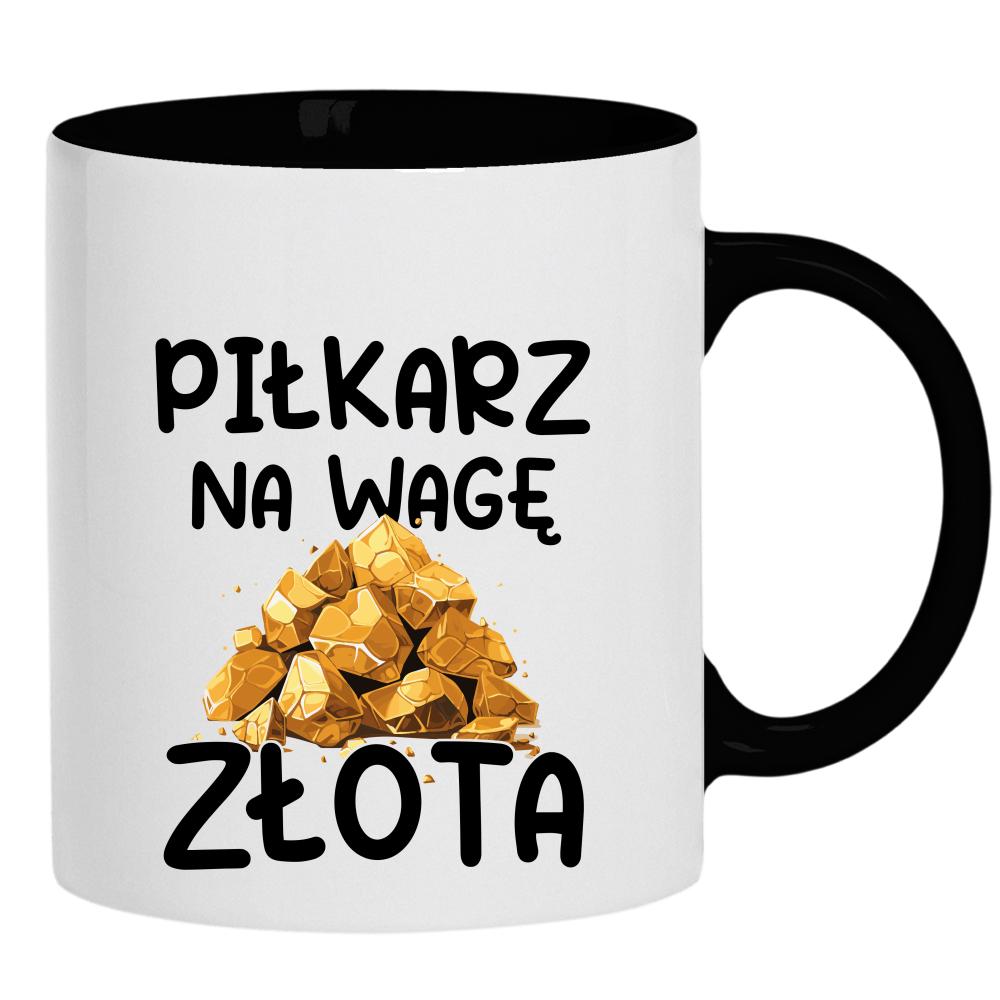Piłkarz na wagę złota kubek ucho kolor kolor czarnyy